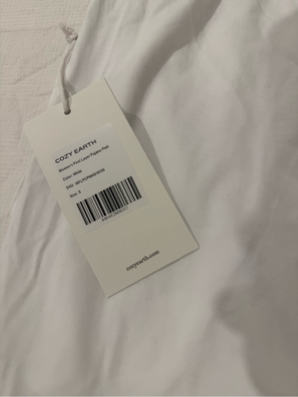 New Quince Women's First Layer Pajama Pant Small - White MSRP $68 - Picture 6 of 8
